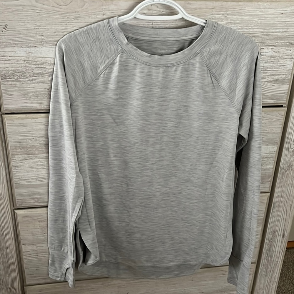 Layer 8 Long Sleeve Light Gray Top, Size S